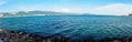 View of the sea bay on sunny day - panorama Royalty Free Stock Photo