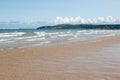 View of the sea and beach at Benllech in Anglesey Royalty Free Stock Photo