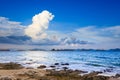 View of sea beach with cloud and sky Royalty Free Stock Photo