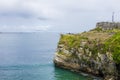 View of the sea and cliffs in Gijon, Asturias, Spain