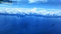 View of the sea and clouds around the bay of Cendrawasih Nabire, Papua Province