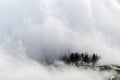 Sea of clouds at sunrise, Duoyishu viewpoint, Yuanyang rice terraces, Yunnan, China Royalty Free Stock Photo