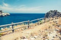 View of the sea coast. Beautiful summer landscape. Royalty Free Stock Photo
