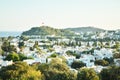 View of the sea coast and the city of Bodrum. Royalty Free Stock Photo