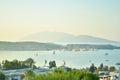 View of the sea coast and the city of Bodrum. Royalty Free Stock Photo