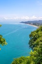 View of sea from the height of the mountain, Chakvi, Georgia Royalty Free Stock Photo