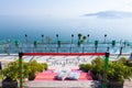 View of the sea and hills from the rofftop of Nha Trang city, Vietnam