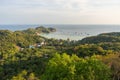 View on sea horizon, coast, Taa Toh Bay beach, Chalok Baan Kao Bay from the high-angle Royalty Free Stock Photo