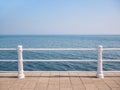 View with the sea horizon from the seafront Faleza Casino in Constanta, Romania Royalty Free Stock Photo