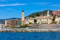 View of small town Recco in Liguria, Italy. Royalty Free Stock Photo