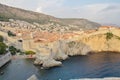 View at sea and landmar from lovrijenac fortress in Dubrovnik Croatia