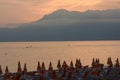 View of the sea landscape of Salerno,South Italy,September 17,2023.