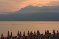 View of the sea landscape of Salerno,South Italy,September 17,2023.