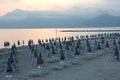 View of the sea landscape of Salerno,South Italy,September 17,2023.