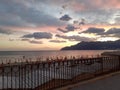 View of the sea landscape of Salerno,South Italy,September 17,2023.