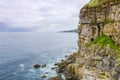 View of the sea and cliffs in Gijon, Asturias, Spain