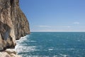 View of sea and part of Ifach rock in Calpe