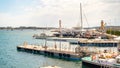 View of the sea port in Cannes, France