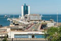 View on a Sea Port of Odessa from the the Potemkin staircase in Odessa, Ukraine