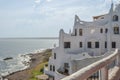 View of the sea from Punta Ballena, Punta del Este Uruguay, Casapueblo. This is a hotel and a gallery art where use to work the Royalty Free Stock Photo