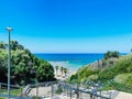 View of the sea and the skyline from the promenade in Netanya in Israel