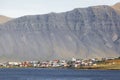 View from the sea - Stykkisholmur, small fishing town in Iceland