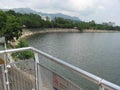 View of the sea from Tai Po waterfront park, Hong Kong Royalty Free Stock Photo