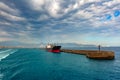 Panorama of sea port, Heraklion, Crete, Greece Royalty Free Stock Photo