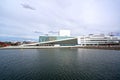 View from the sea to the Oslo Opera House. Norway Royalty Free Stock Photo