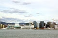 View from the sea to Oslo and the Oslo Fjord. Norway Royalty Free Stock Photo