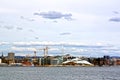 View from the sea to Oslo and the Oslo Fjord. Norway Royalty Free Stock Photo