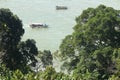 View of the sea from the top of the Tulungagung-Trenggalek Southern Cross Route Royalty Free Stock Photo