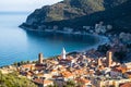 View of sea village of Noli, Savona, Italy