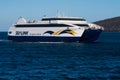 View of Sealink ferry with headland