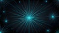 A seamless starburst pattern in teal and icy blue on a dark background Royalty Free Stock Photo