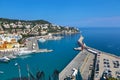 View of the seaport and the lighthouse of Nice, France Royalty Free Stock Photo