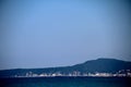 View of the seaport in Tuapse from the sea Royalty Free Stock Photo