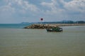 View of seascape near Kuala Terengganu Drawbridge Royalty Free Stock Photo