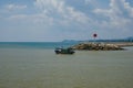 View of seascape near Kuala Terengganu Drawbridge Royalty Free Stock Photo