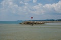 View of seascape near Kuala Terengganu Drawbridge Royalty Free Stock Photo