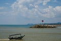 View of seascape near Kuala Terengganu Drawbridge Royalty Free Stock Photo