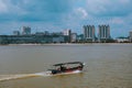 View of seascape near Kuala Terengganu Drawbridge Royalty Free Stock Photo