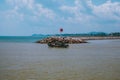 View of seascape near Kuala Terengganu Drawbridge Royalty Free Stock Photo