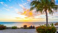 View of the seascape in Playa Lagun, Curacao, Netherlands. Copy space for text