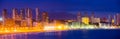 View of seaside part of Benidorm in night. Spain Royalty Free Stock Photo