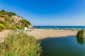 Canyamel beach at coast of Majorca island, Spain Royalty Free Stock Photo