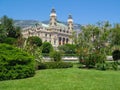 View from the seaside to the Monte Carlo Casino , Monaco.