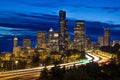 The View of Seattle from Dr Jose Rizal Bridge Royalty Free Stock Photo