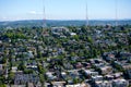 View of Seattle and radio towers from Space Needle