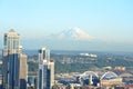 View of Seattle skyline and Mt. Rainier